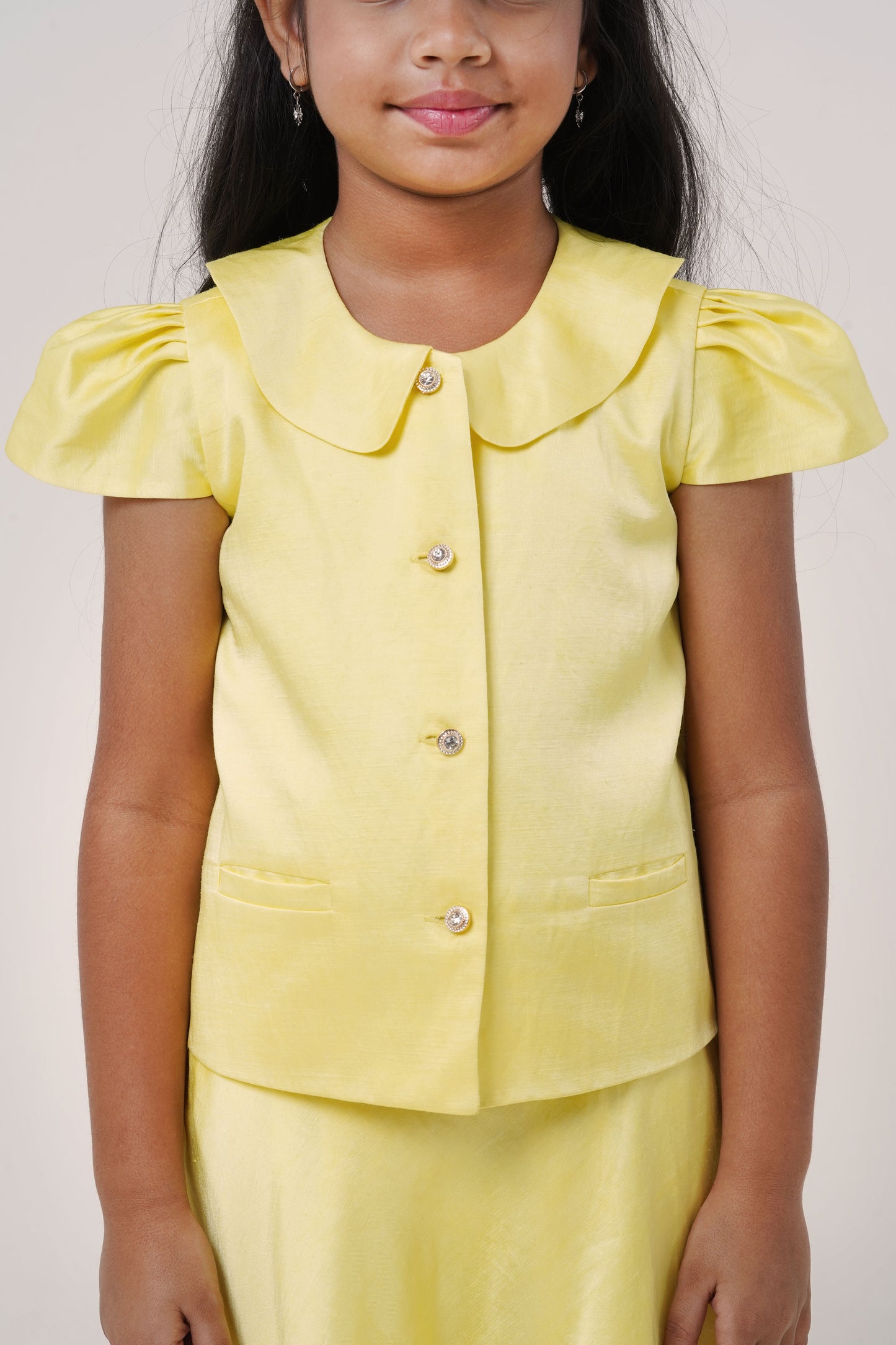 Sunshine Yellow Linen Co-ord Set (5-7; 8-10; 11-12 Years)