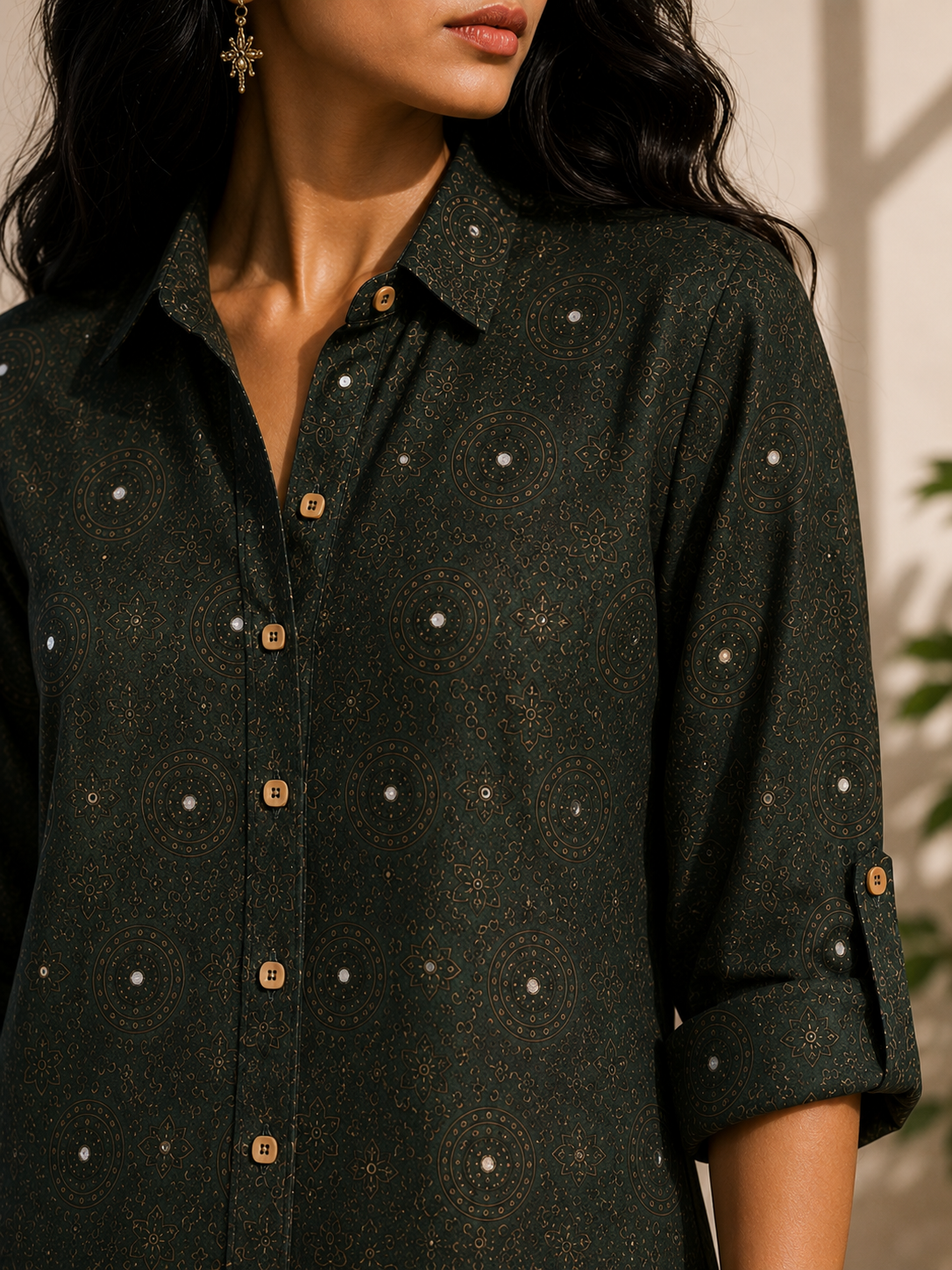 BUTTON-DOWN PATHANI CO-ORD SET