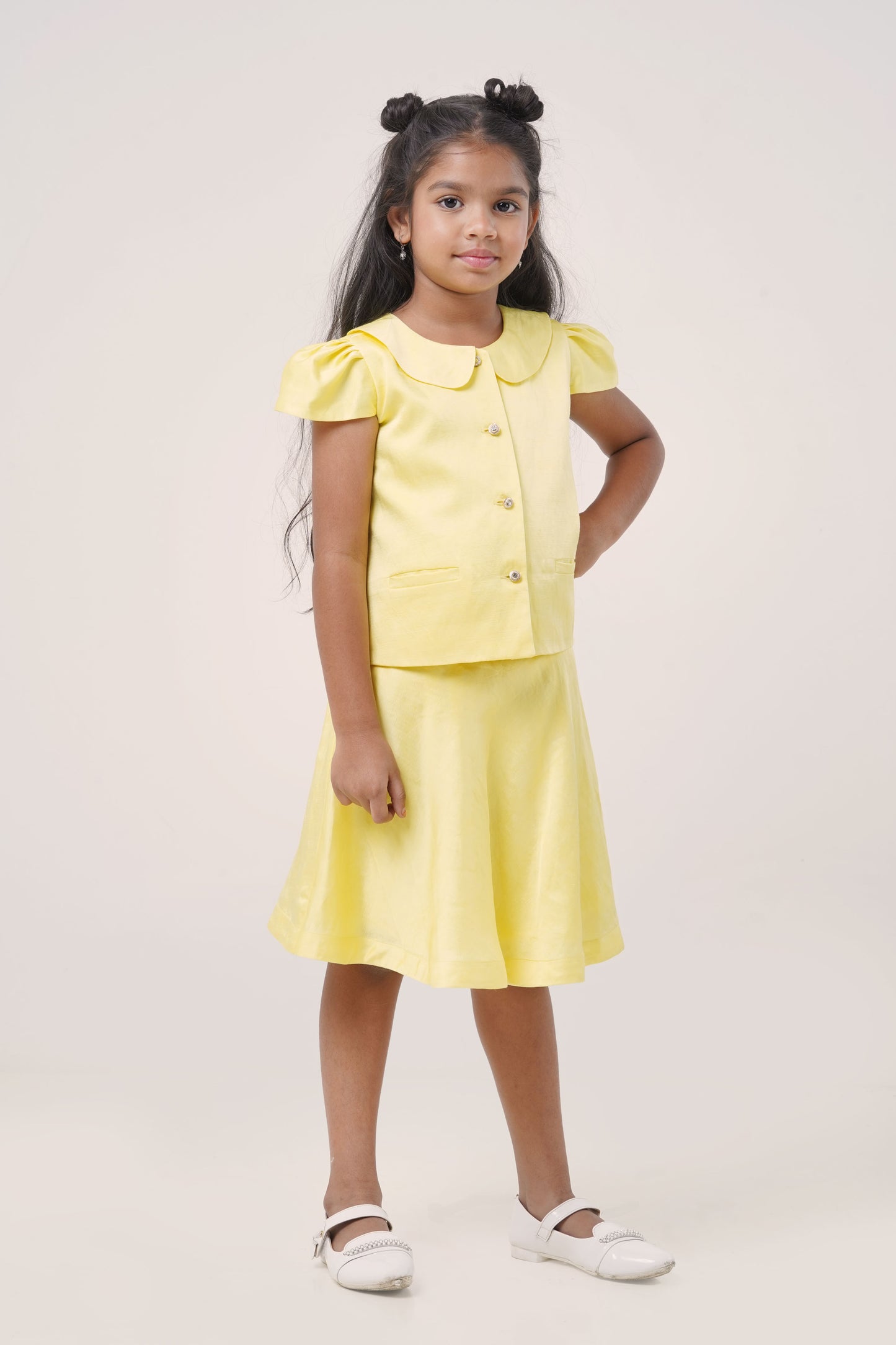 Sunshine Yellow Linen Co-ord Set (5-7; 8-10; 11-12 Years)