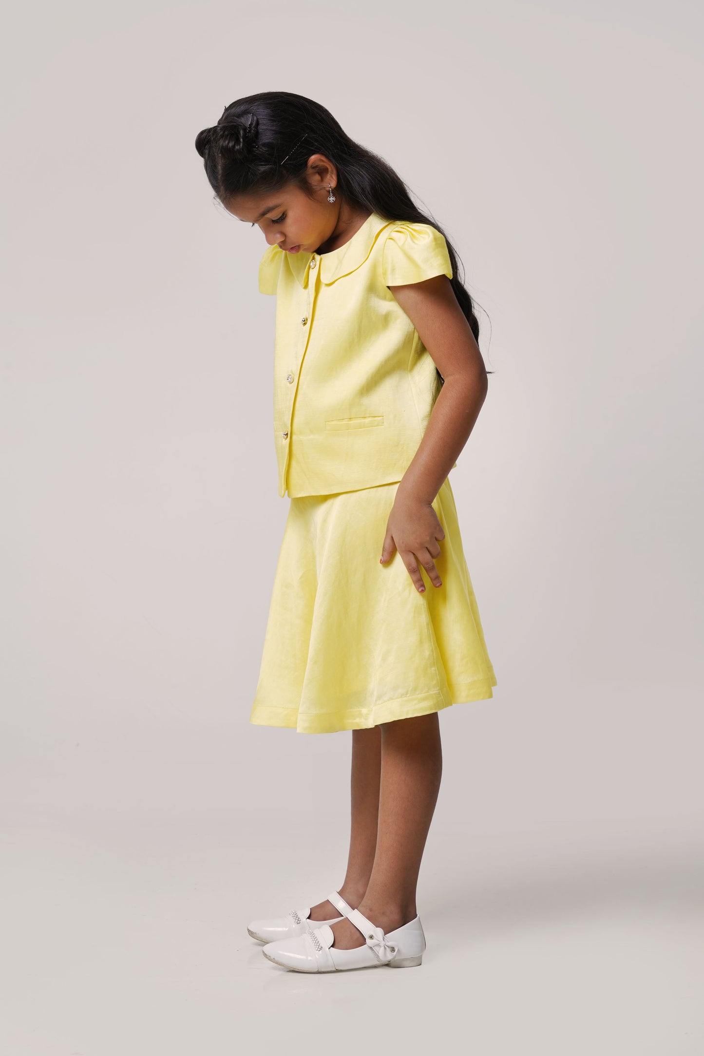 Sunshine Yellow Linen Co-ord Set (5-7; 8-10; 11-12 Years)