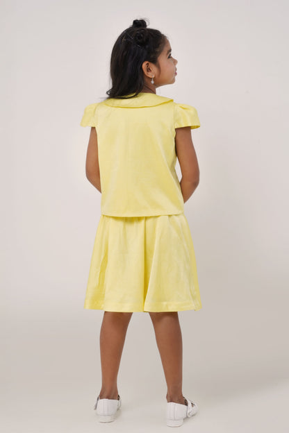 Sunshine Yellow Linen Co-ord Set (5-7; 8-10; 11-12 Years)