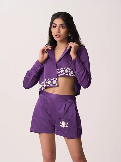 Plum Plum Double Pleated Shorts